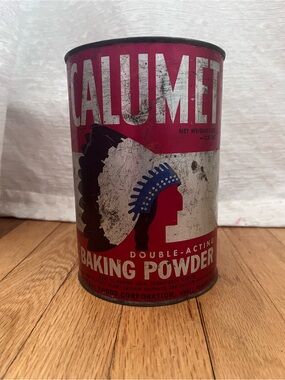Vintage Calumet baking soda Can 5 pound can antique can